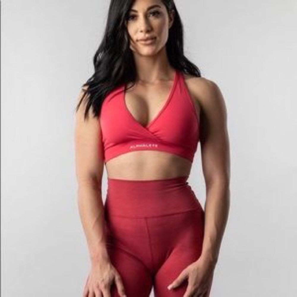 Alphalete sold out cherry ice surface bra